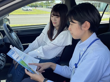 いわつき自動車学校技能教習風景その1